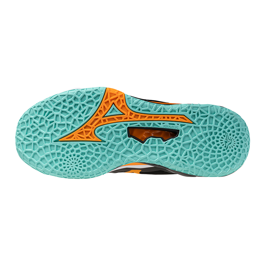 Mizuno WAVE STEALTH NEO 2 Black/Tangelo/Ice Green