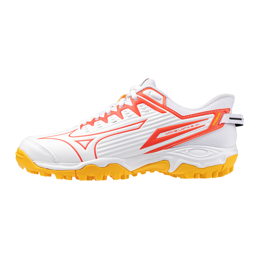 Mizuno WAVE LYNX 2 Jr. White/Fiery Coral 2/Citrus
