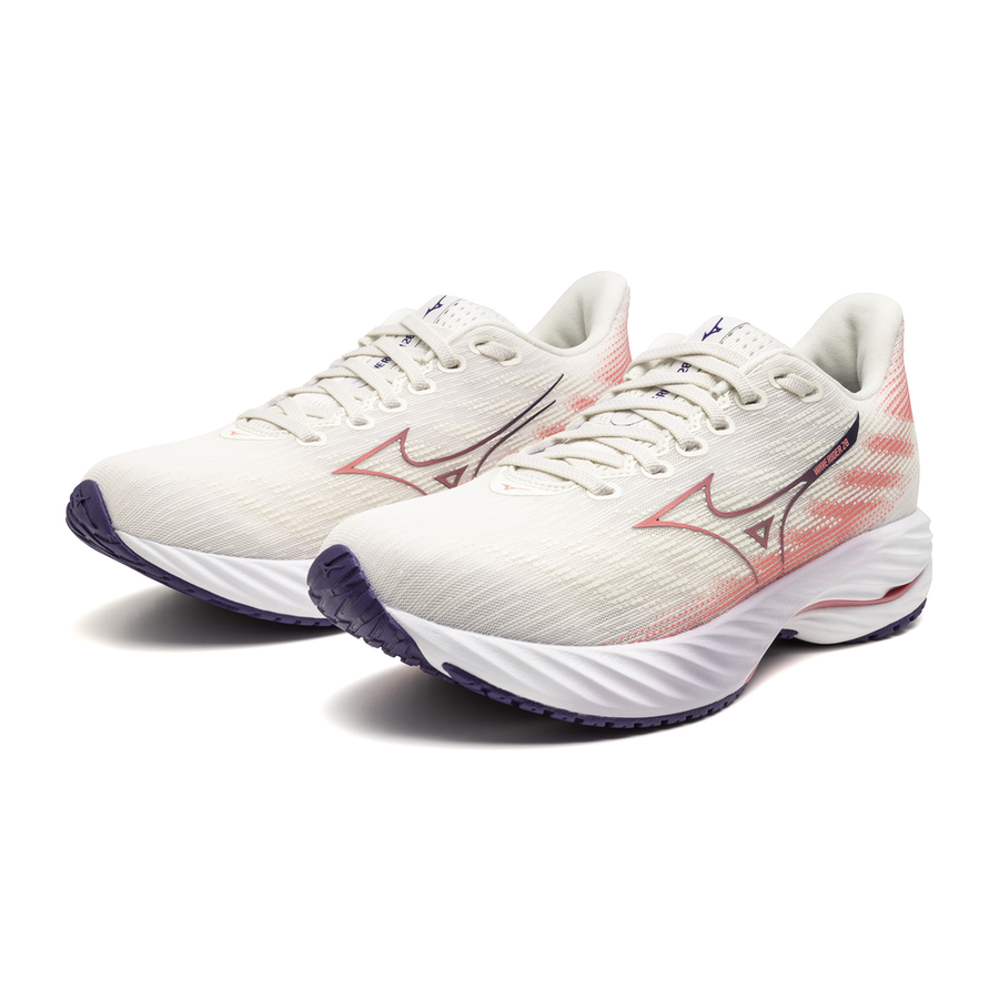 Mizuno WAVE RIDER 28 MIZSnowWhite/CamelliaRose/VinI