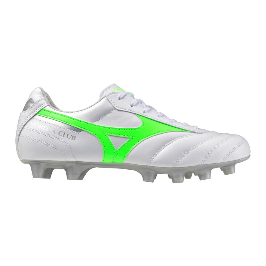 Mizuno MORELIA II CLUB White/neon green/galaxy silver Mizuno MORELIA II CLUB White/neon green/galaxy silver