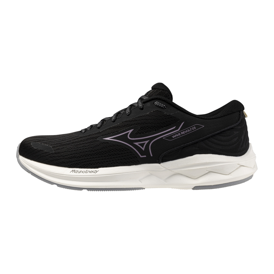 Mizuno WAVE REVOLT 3 Black/cosmo chrome/mizuno snow white