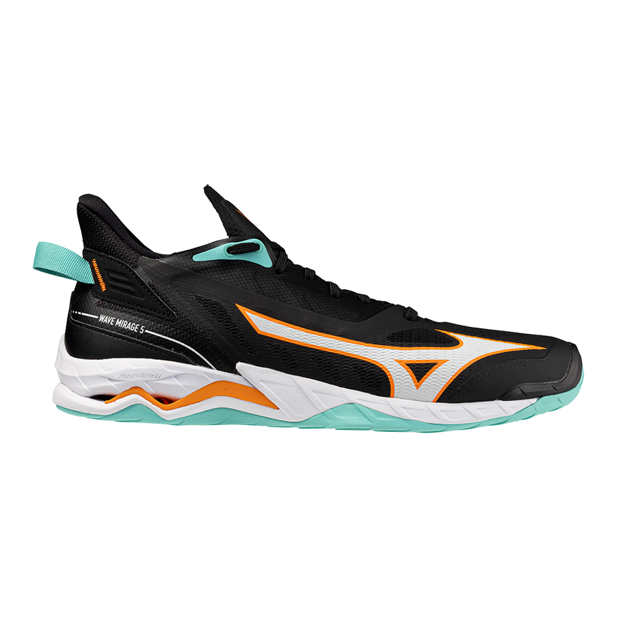 Mizuno WAVE MIRAGE 5 Black/Tangelo/Ice Green