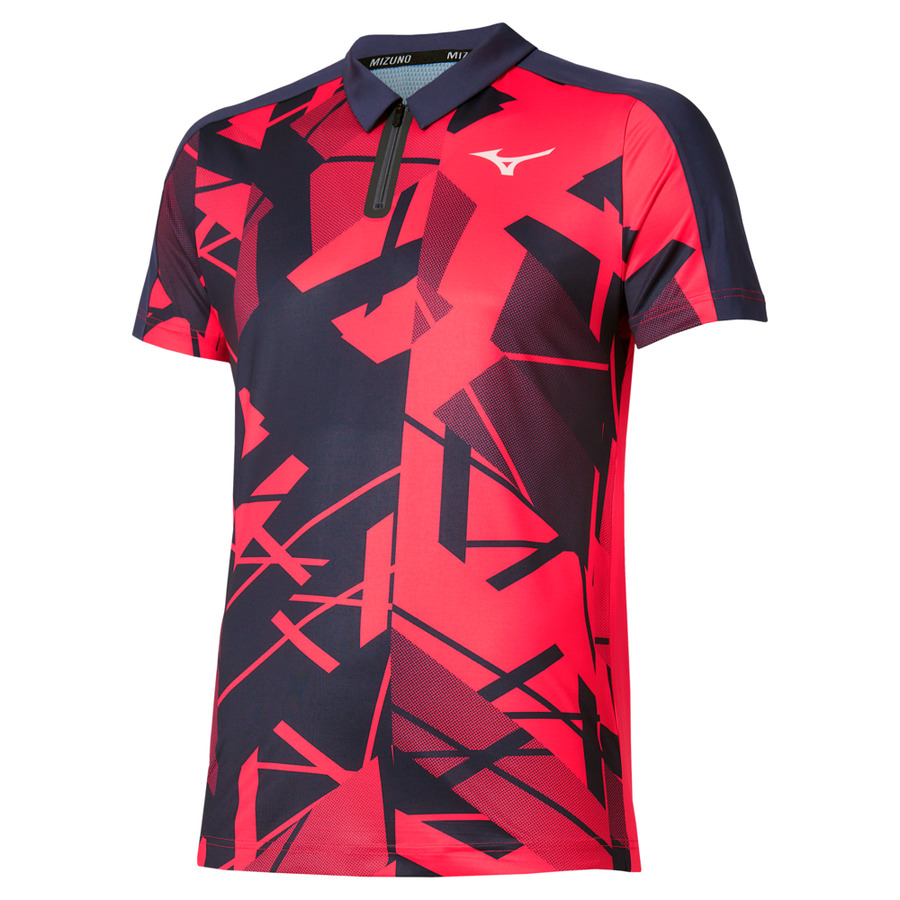 Mizuno Daybreakers Shadow Short Sleeve Polo Vibrant Red