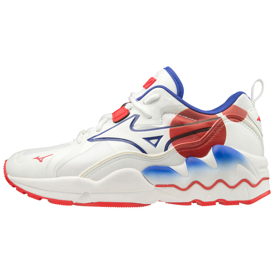 Mizuno Wave Rider 1 Shape of Time Wht/Wht/HighRiskRed