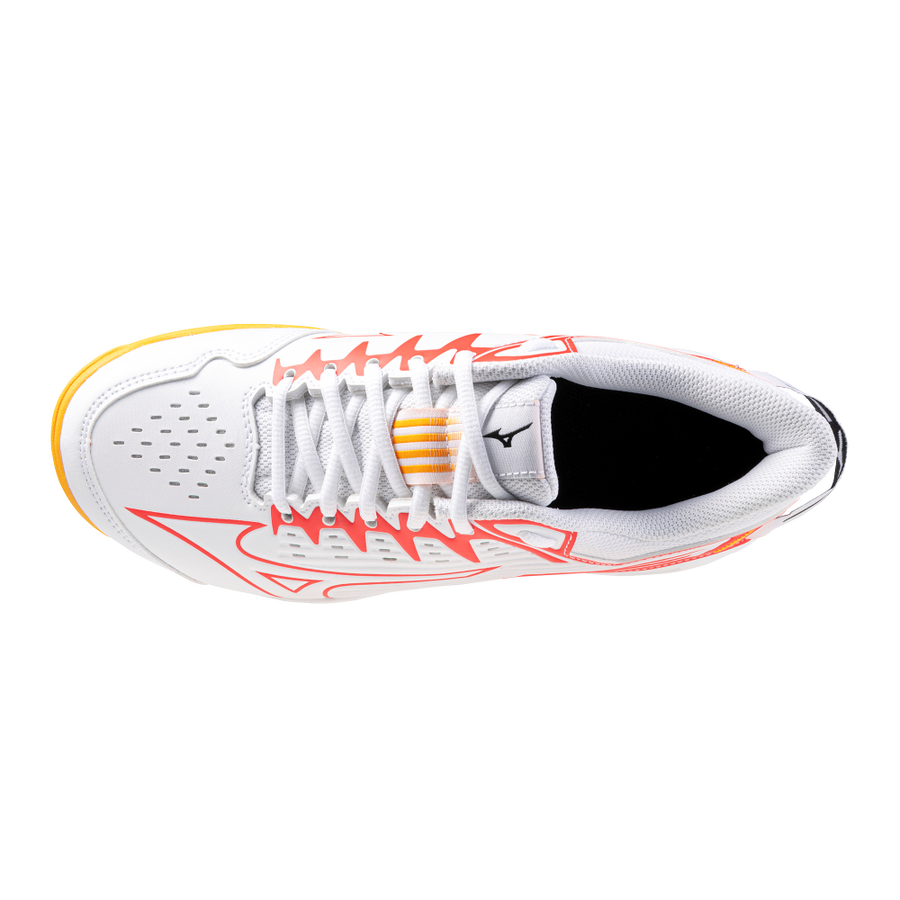 Mizuno WAVE LYNX 2 Jr. White/Fiery Coral 2/Citrus