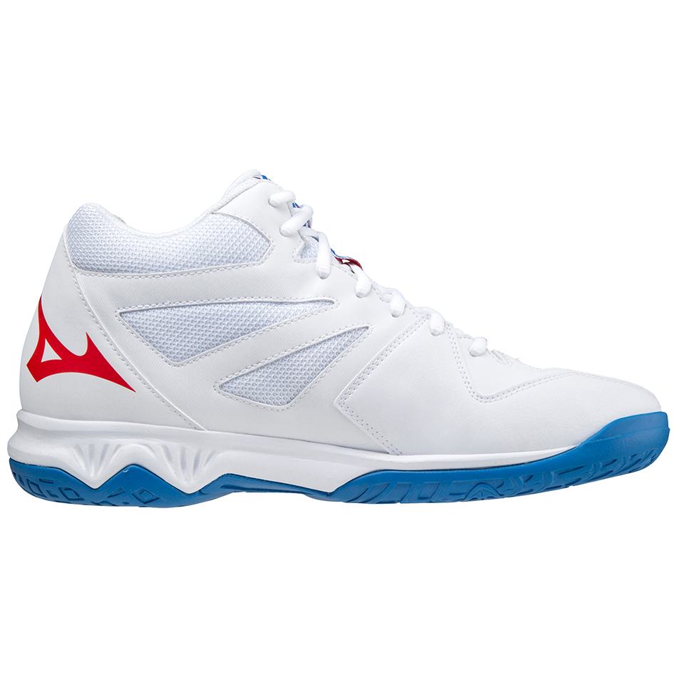 Mizuno Thunder Blade 3 Mid Wht/FieryRed/FrenchBlue