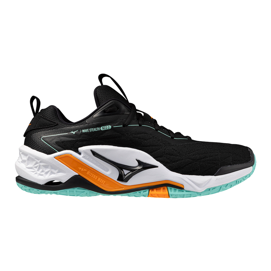 Mizuno WAVE STEALTH NEO 2 Black/Tangelo/Ice Green