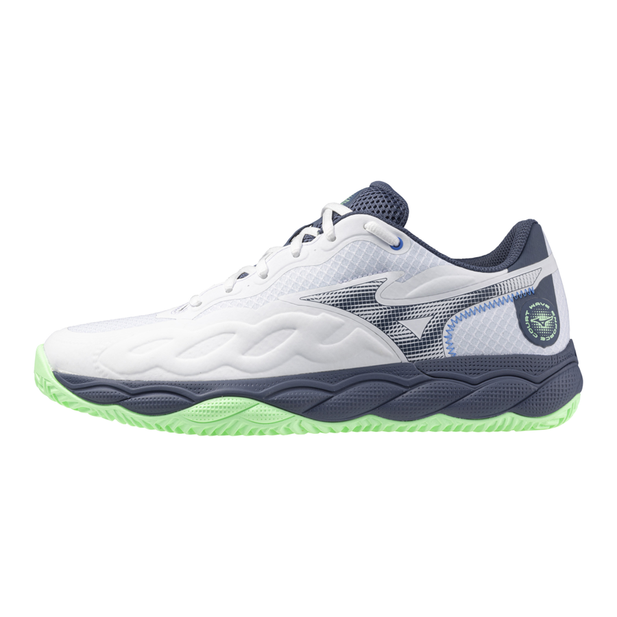 Mizuno WAVE ENFORCE COURT CC White/Vintage Indigo/Neo Mint