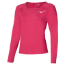 Mizuno L/S Tee Rose Red