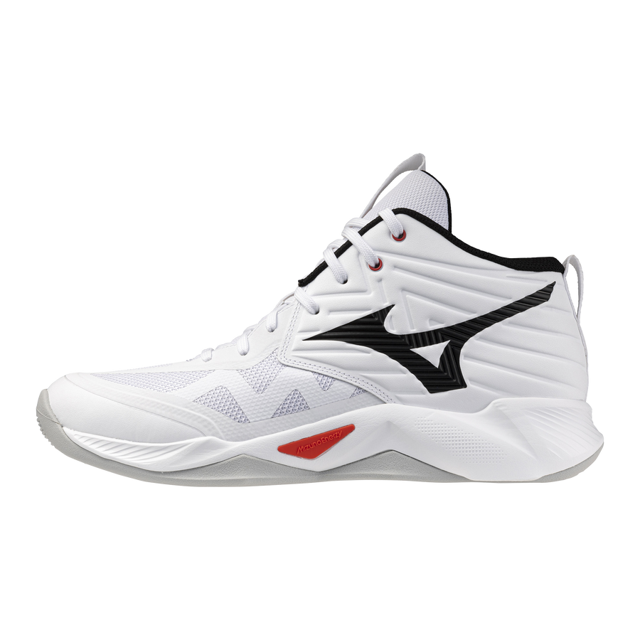 Mizuno WAVE MOMENTUM PRO MID White/Black/Fiery Red