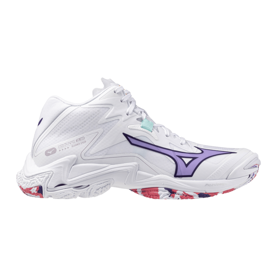 Mizuno WAVE LIGHTNING Z8 MID White/VioletIndigo/CamelliaRos