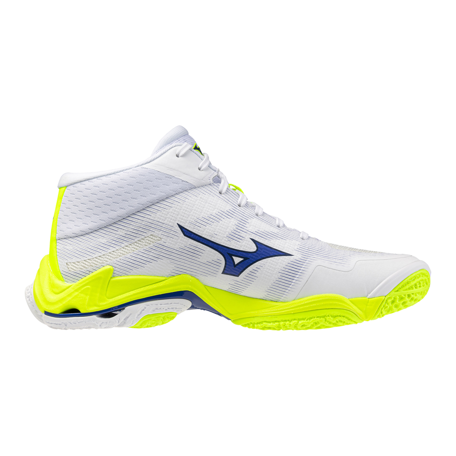 Mizuno WAVE LIGHTNING ELITE MID White/Lightning Yellow/Dazzling Blue