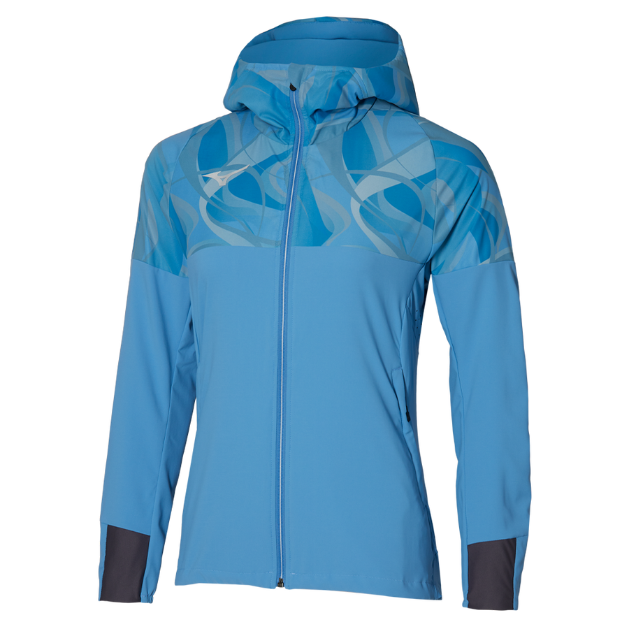 Mizuno PARIS ATHLETE HOODED JACKET Parisian blue
