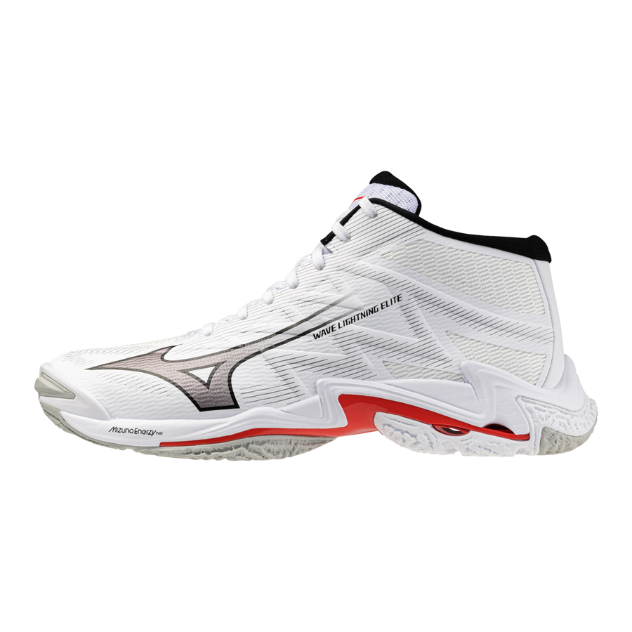 Mizuno WAVE LIGHTNING ELITE MID White/Black/Fiery Red