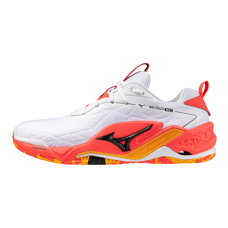 Mizuno WAVE STEALTH NEO 2 White/Fiery Coral 2/Citrus
