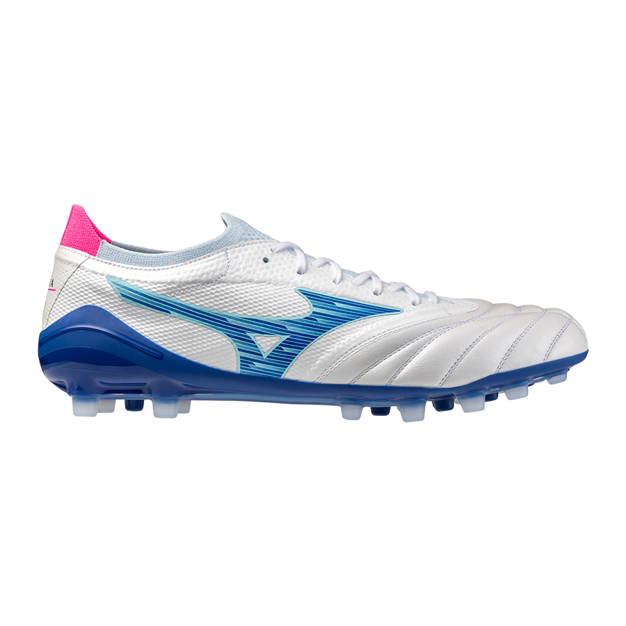 Mizuno MORELIA NEO IV BETA ELITE AG White/Tanager Turquoise/Pink Tetra