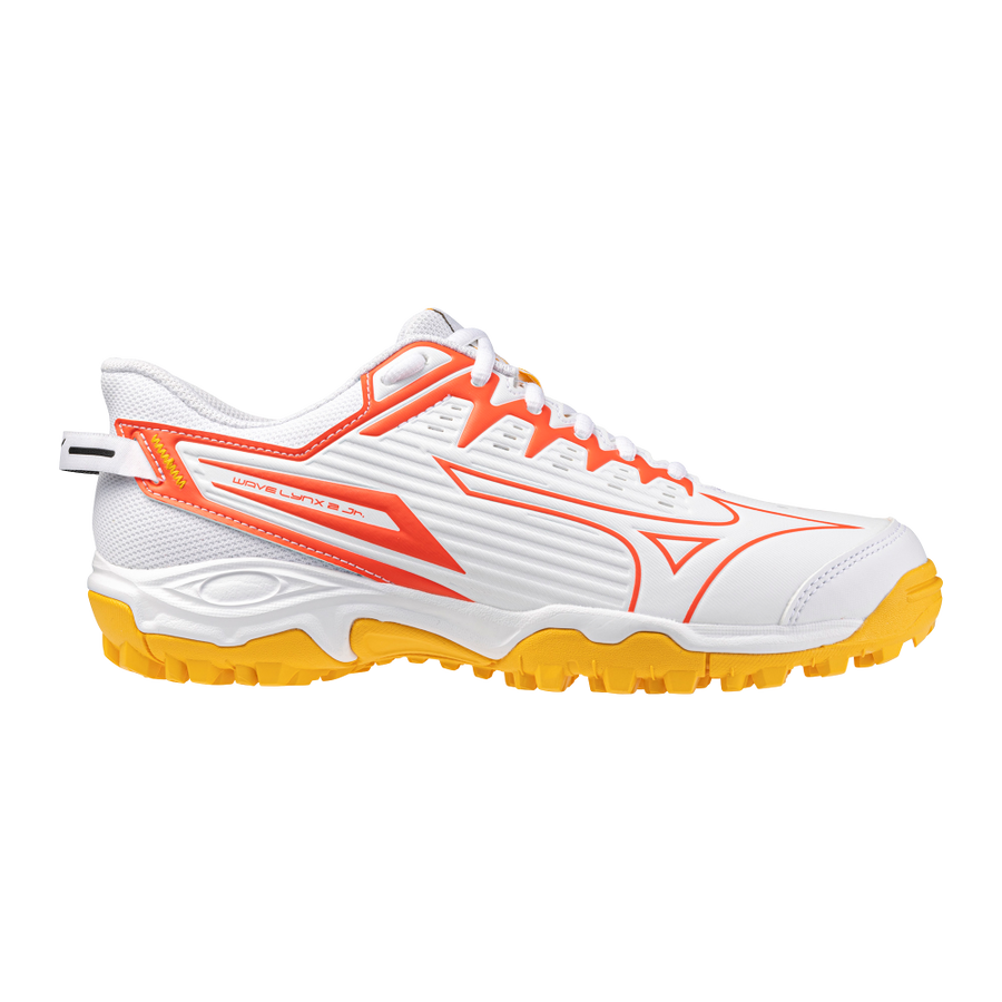 Mizuno WAVE LYNX 2 Jr. White/Fiery Coral 2/Citrus