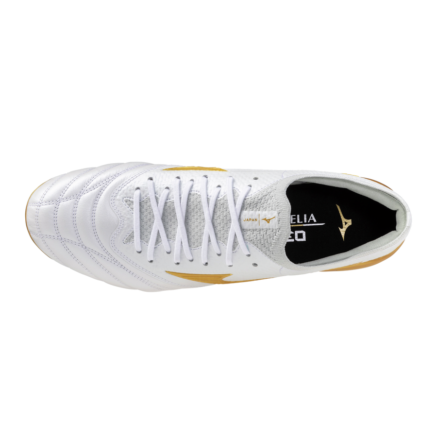 Mizuno MORELIA NEO IV β JAPAN MIX White/MP Gold/Cool Gray 3C