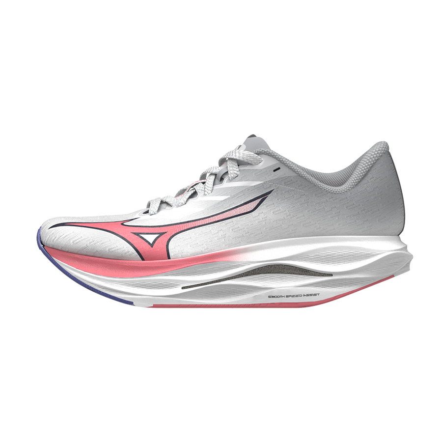 Mizuno WAVE REBELLION FLASH 3 White/Striking Coral/Iris Bloo