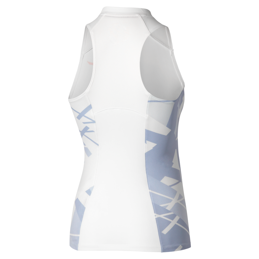 Mizuno Daybreakers Printed Tank  White / Icelandic Blue