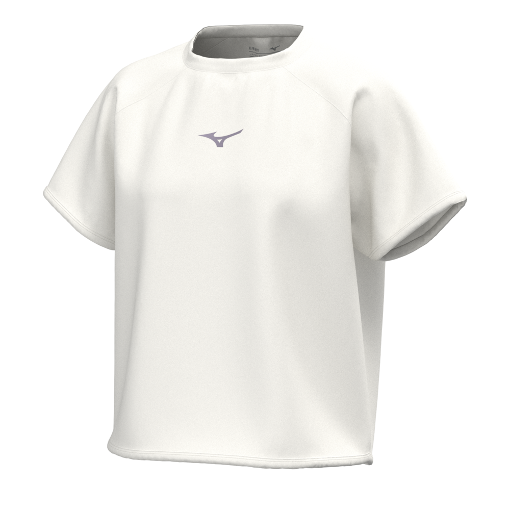 Mizuno Athletics Graphic T shirt Snow Femme TailleL