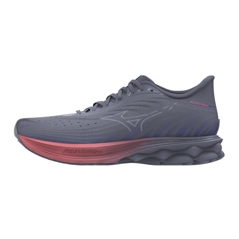 Mizuno WAVE SKYRISE 6 Scarpe da corsa Blu Granite/Icelandic Blu/Striking Coral Donna Taglia39