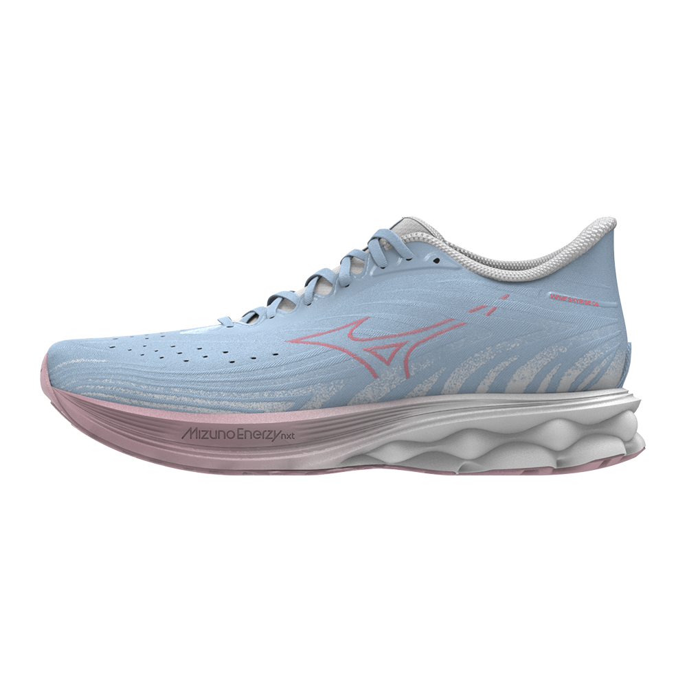 Mizuno WAVE SKYRISE 6 Scarpe da corsa Nantucket Breeze/Striking Coral/Bleached Mauve Donna Taglia40,5