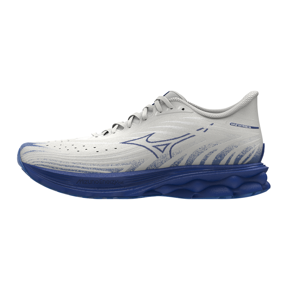 Mizuno WAVE SKYRISE 6 Scarpe da corsa Snow Bianco/Deep Abyss/Princess Blu Uomo Taglia46,5