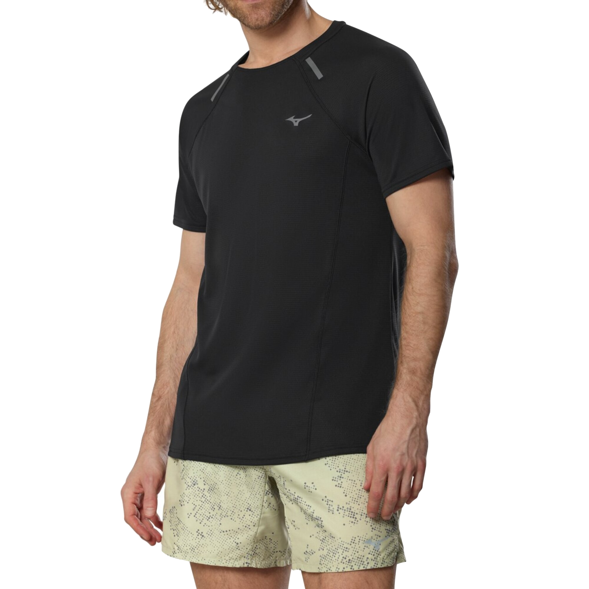 Mizuno Active DryAeroFlow Short Sleeve Tee Noir Homme TailleXXL