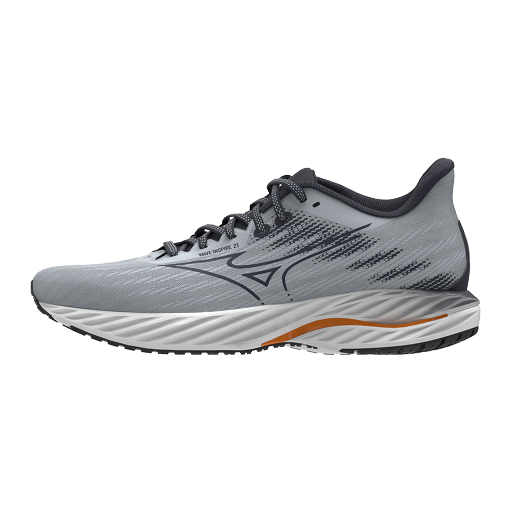 Mizuno WAVE INSPIRE 21 Scarpe da corsa Pearl Blu/Baritone Blu/Tangelo Uomo Taglia44,5