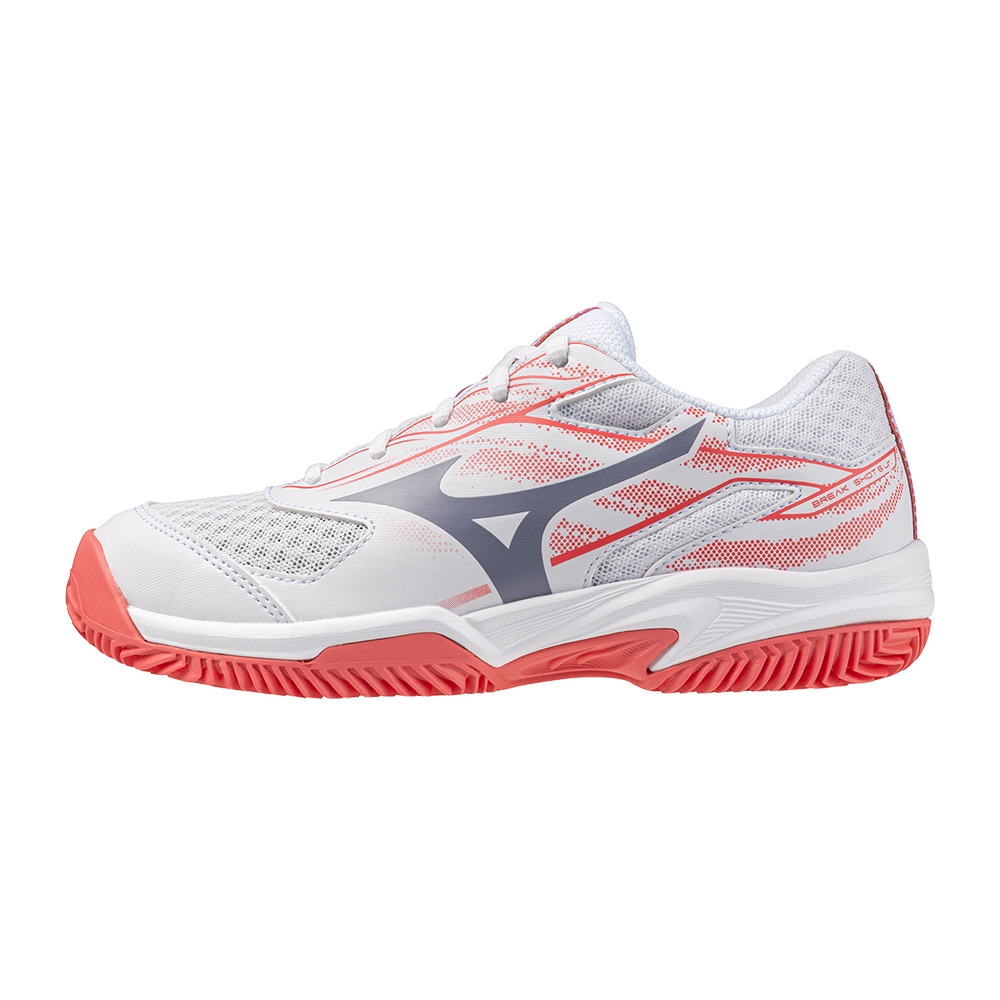 Mizuno BREAK SHOT 5 Jr. CC Tennisschoenen Wit/Blauw Granite/Calypso Cor Junior Maat 36