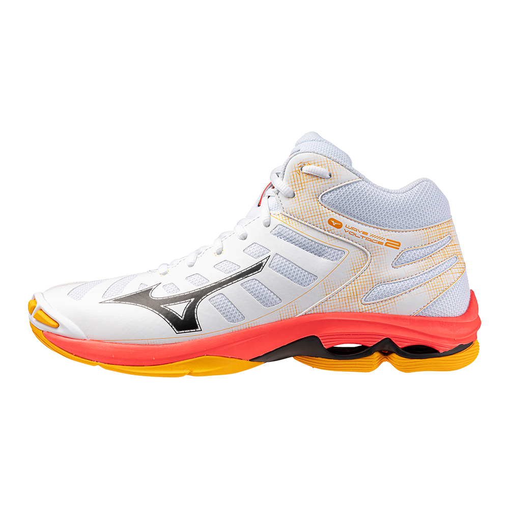 Mizuno WAVE VOLTAGE 2 MID Chaussures de volleyball Fiery 2Citrus FemmeHommee Taille40