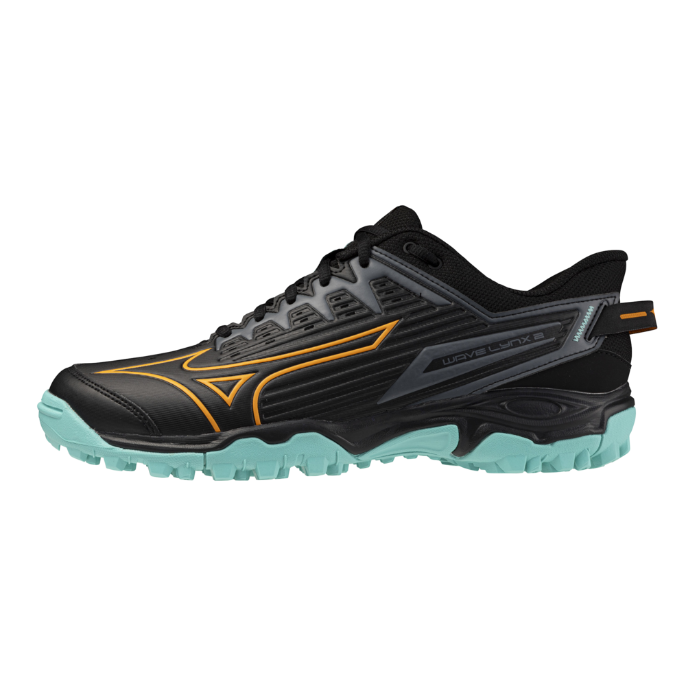 Mizuno WAVE LYNX 2 Scarpe da hockey Nero/Tangelo/Ice Verde Donna/Uomo Taglia46