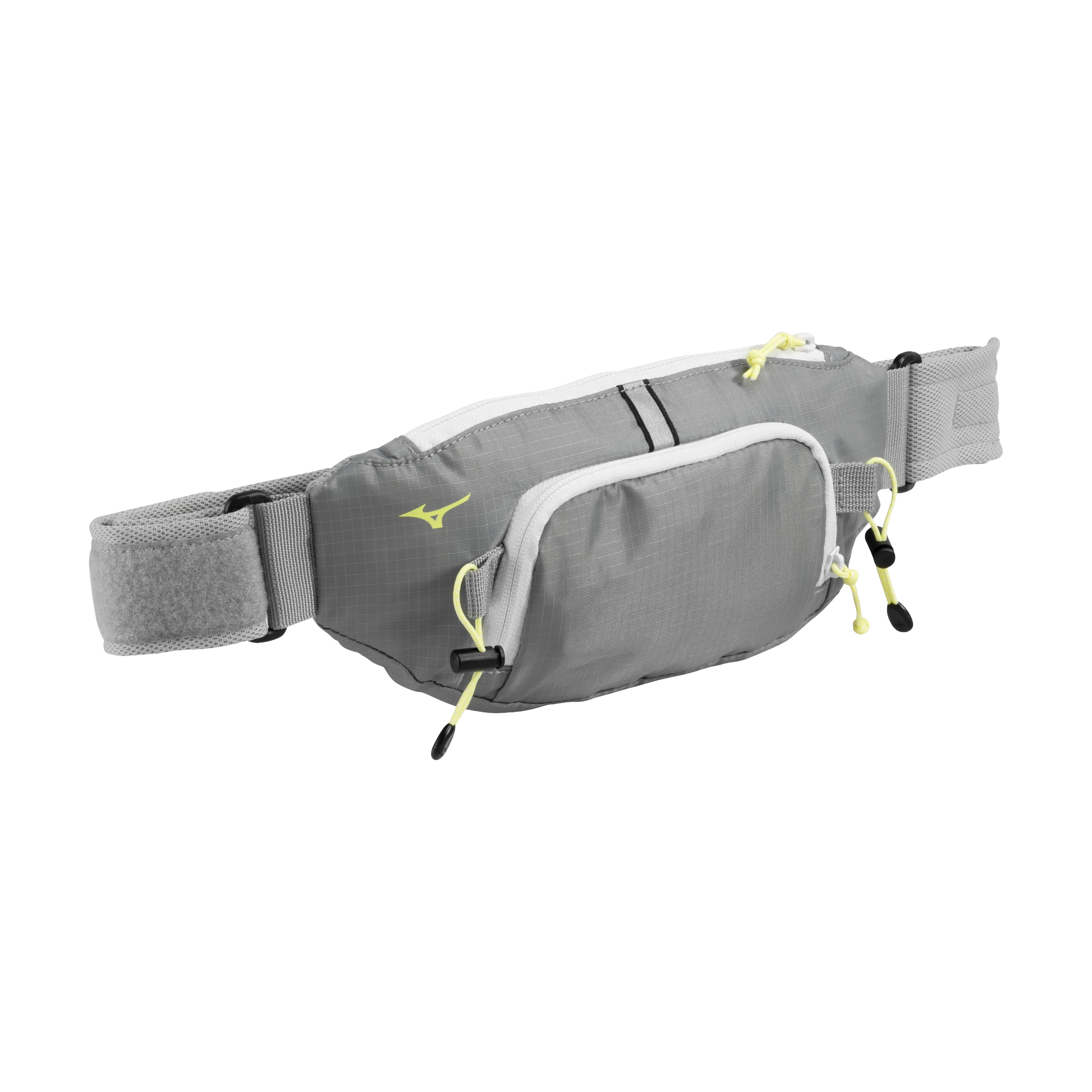 Mizuno 2WAY WAIST POUCH CR running Grey/Lime Women/Men NS