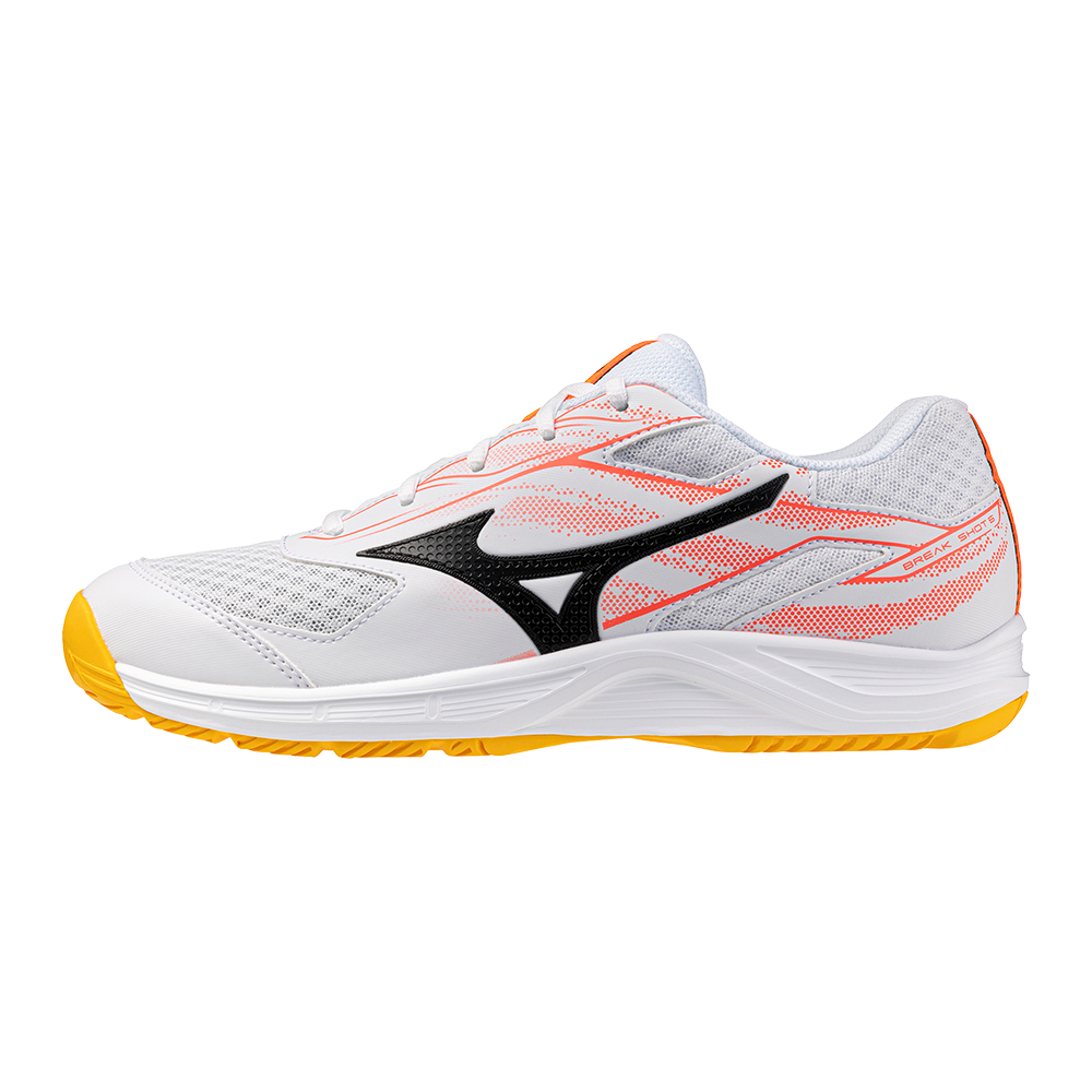 Mizuno BREAK SHOT 5 AC Tennisschoenen Wit/Zwart/Citrus Dames/Heren Maat 39