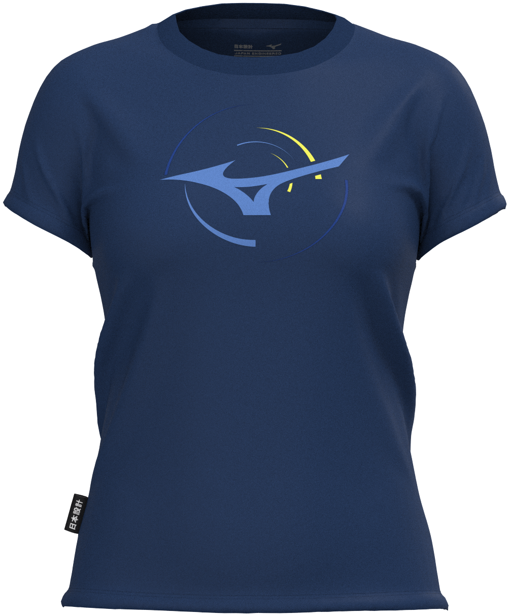Mizuno Athletic RB T-shirt ESTATE BLUE Mujer Talla M