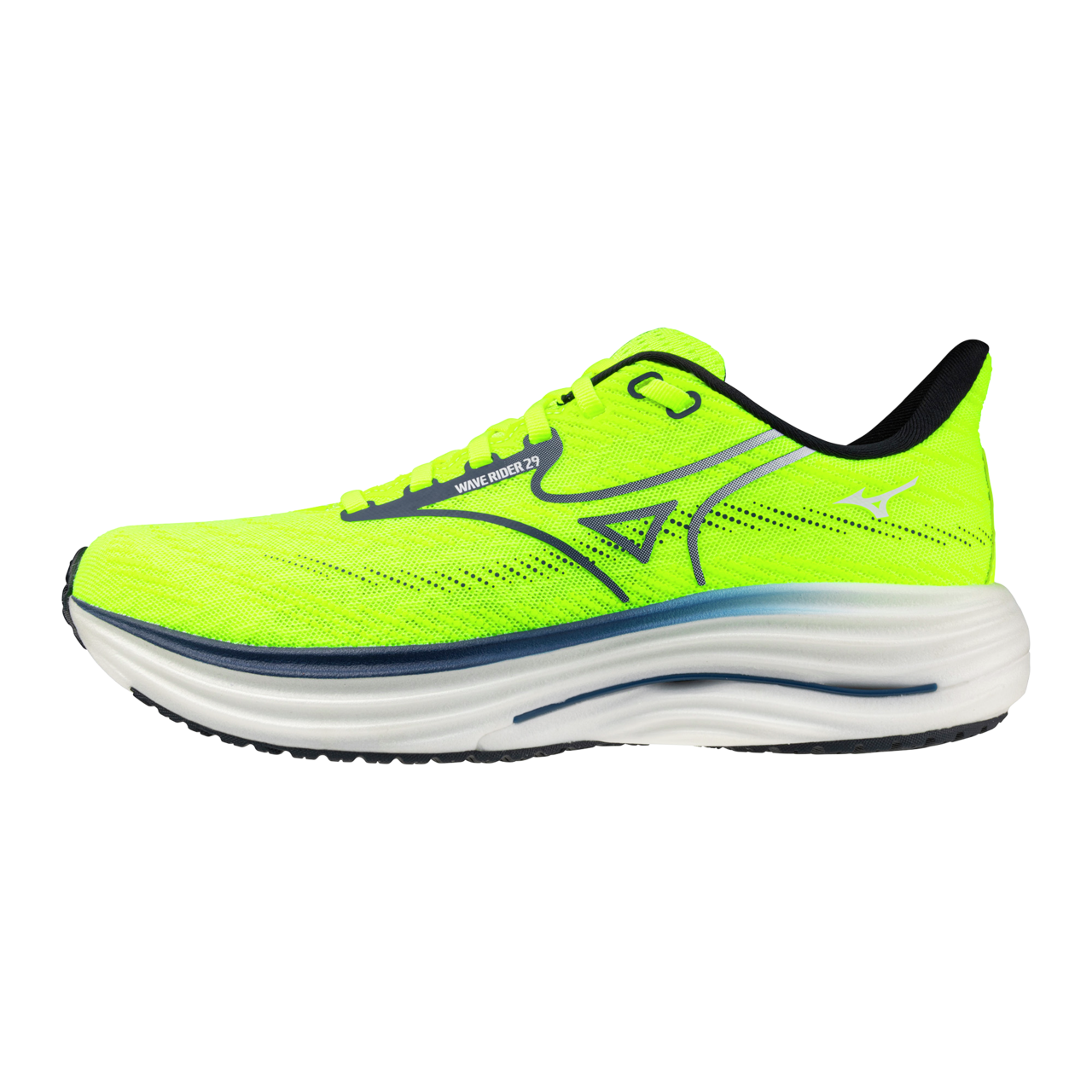 Mizuno WAVE RIDER 29 Chaussures de running Lightning JauneEstate / Homme Taille45 - vue 1