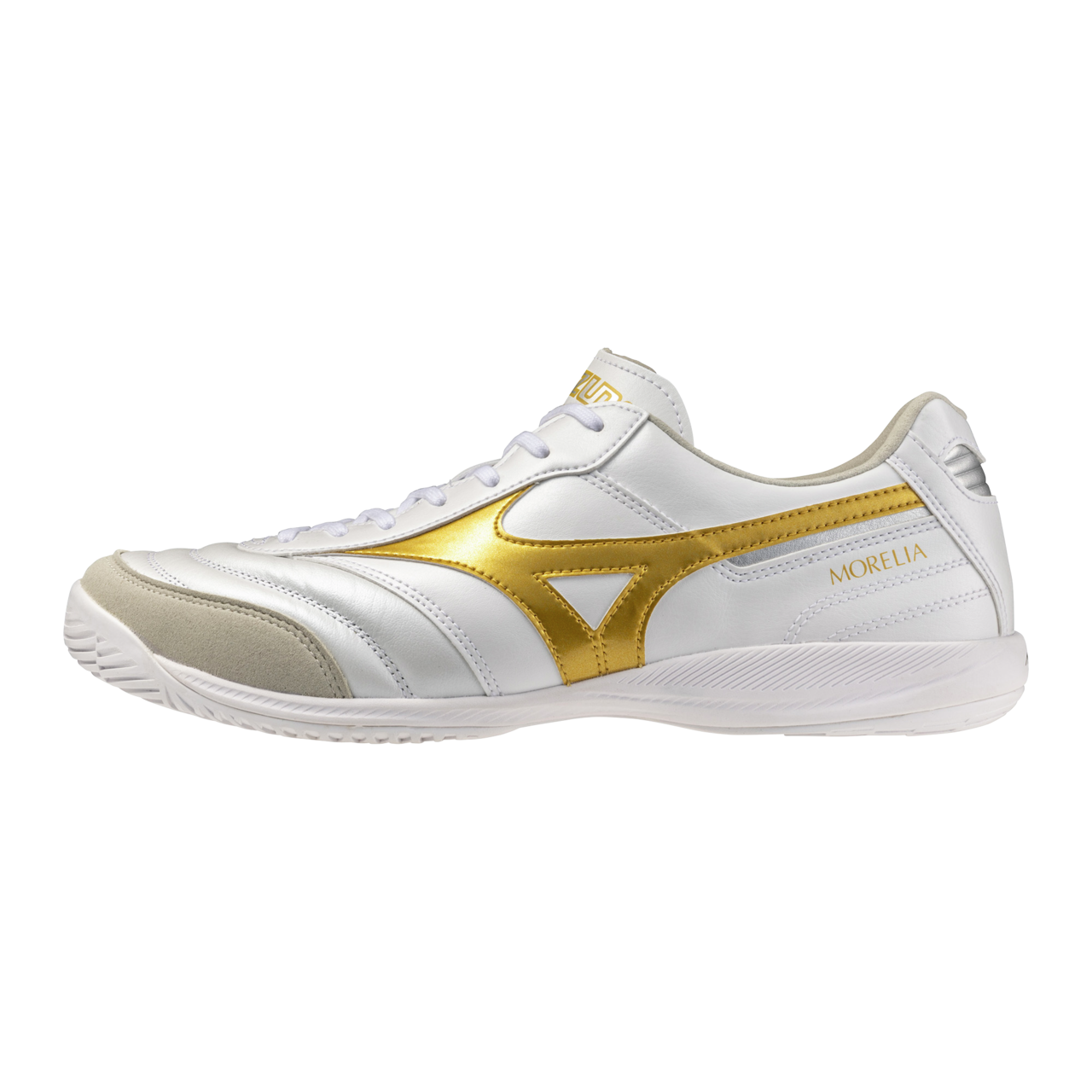 Mizuno MORELIA SALA ELITE IN Blanco/Football Oro/Galaxy Plata Mujer/Hombreo Talla 40,5