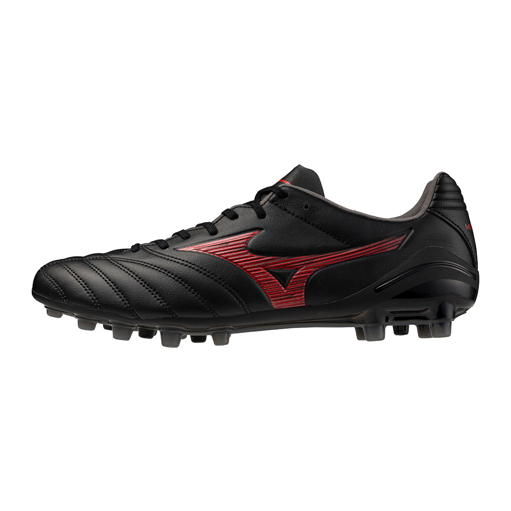Mizuno MONARCIDA NEO III PRO AG Voetbalschoenen Zwart/MORELIA 40th Rood Dames/Heren Maat 40,5