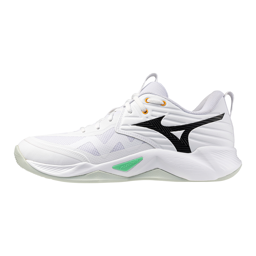 Mizuno WAVE MOMENTUM PRO Zapatillas de volleyball Blanco/Negro/Frozen Emerald Mujer/Hombreo Talla 38