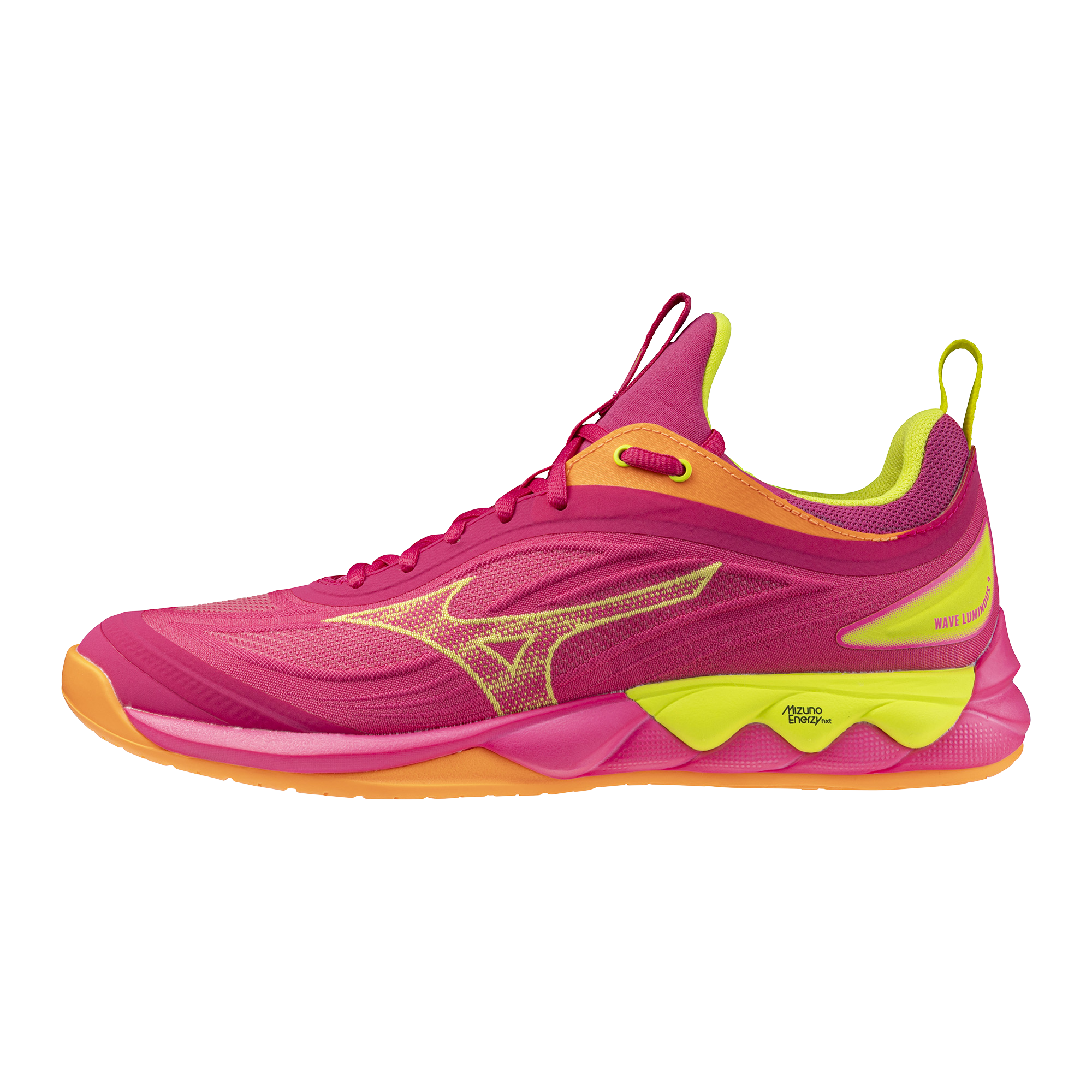 Mizuno WAVE LUMINOUS 3 Chaussures de volleyball Rose Tetra/Fortune Jaune/Ligh Femme/Hommee Taille44,5