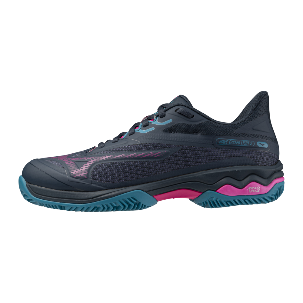 Mizuno WAVE EXCEED 2 PADEL MidnightMarineFuchsiaVioletEBl Femme Taille40.5