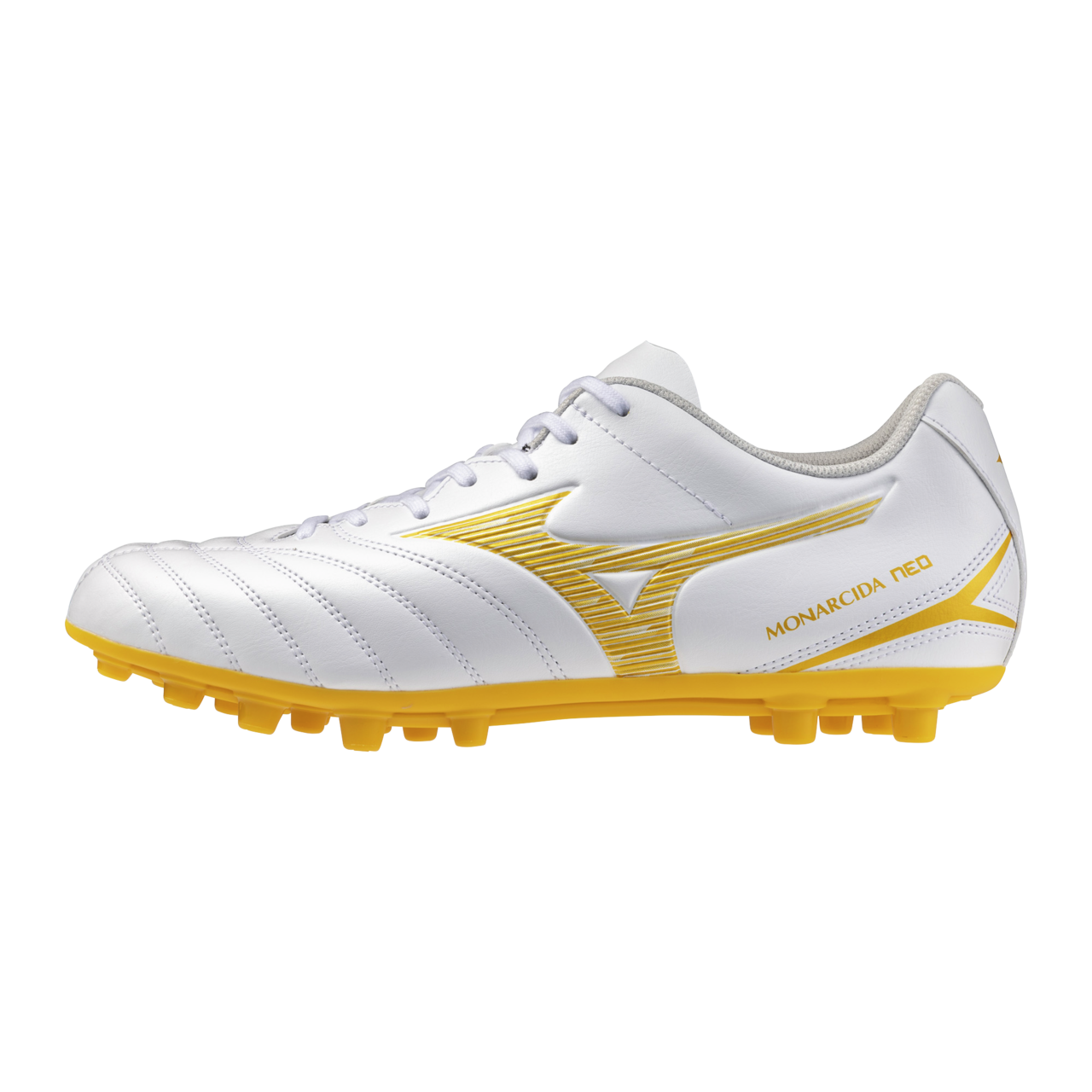 Mizuno MONARCIDA NEO III SELECT AG Botas de futbol Blanco/MP Oro Mujer/Hombreo Talla 43