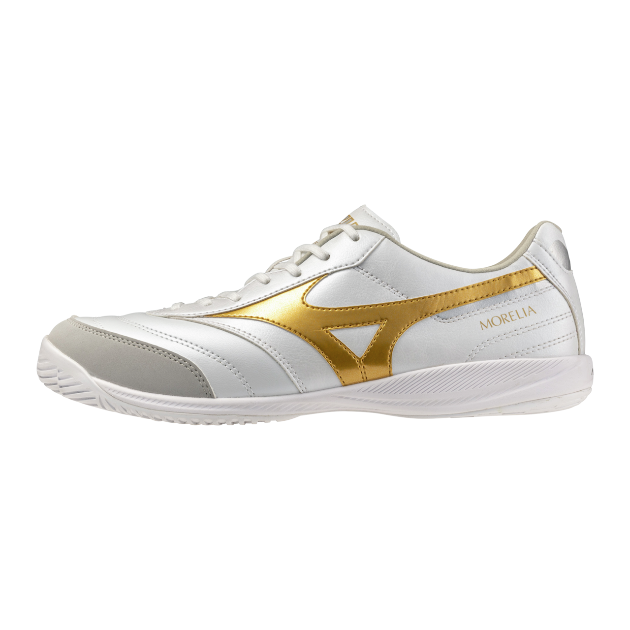 Mizuno MORELIA SALA PRO IN Blanco/Football Oro/Galaxy Plata Mujer/Hombreo Talla 42