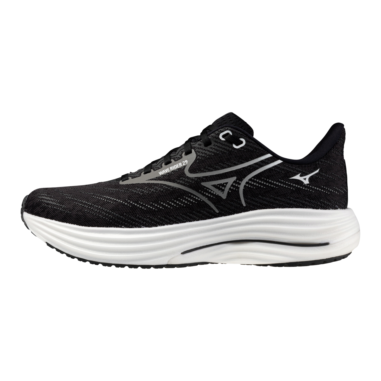 Mizuno Wave Rider 29 Running Schwarz Sand/Quiet Shade/Schwarz Herren Grösse 44, 5