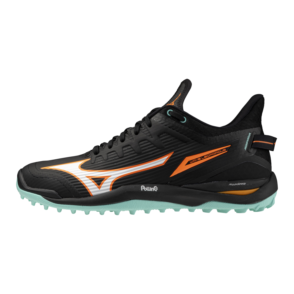 Mizuno WAVE LEOPARDUS Scarpe da hockey Nero/Tangelo/Ice Verde Donna/Uomo Taglia46