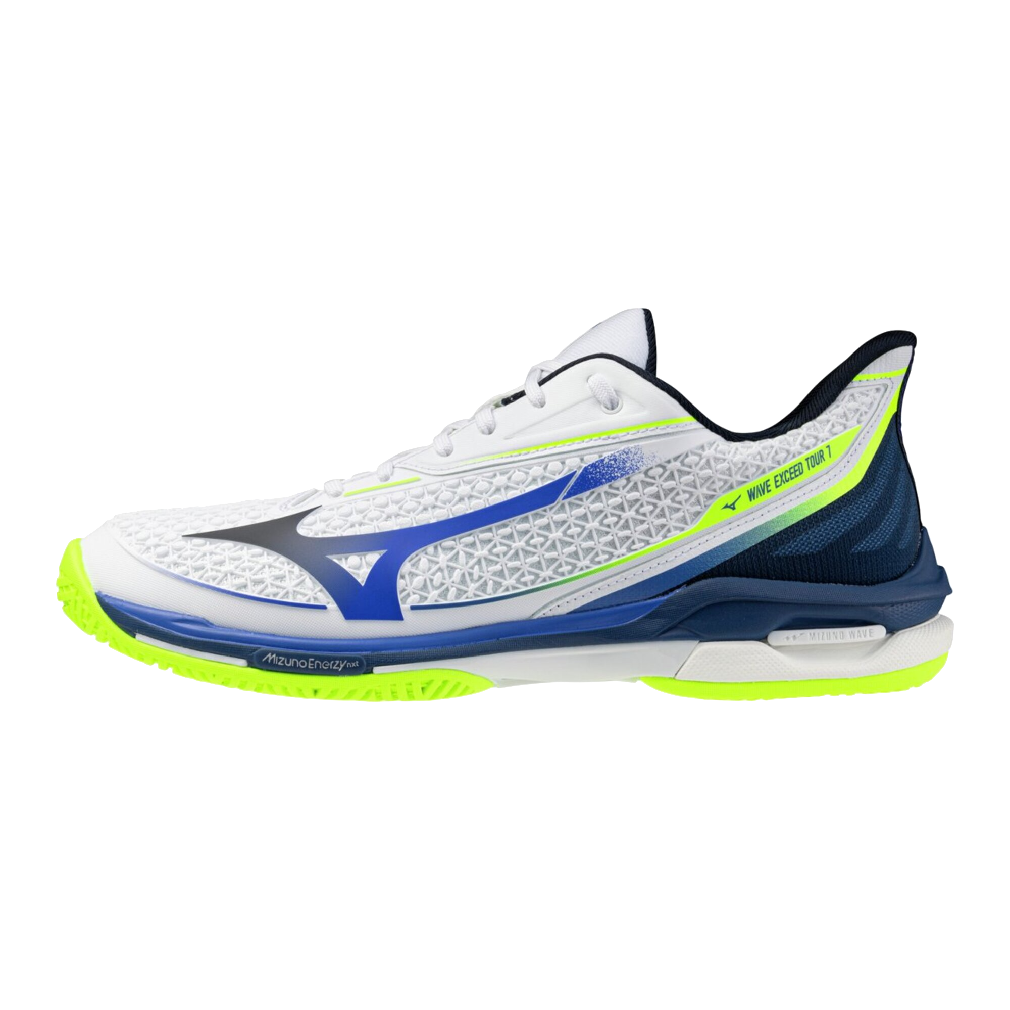 Mizuno WAVE EXCEED TOUR 7 AC Chaussures de tennis Blanc/Dazzling Bleu/Lightning Jaune Femme/Hommee Taille39