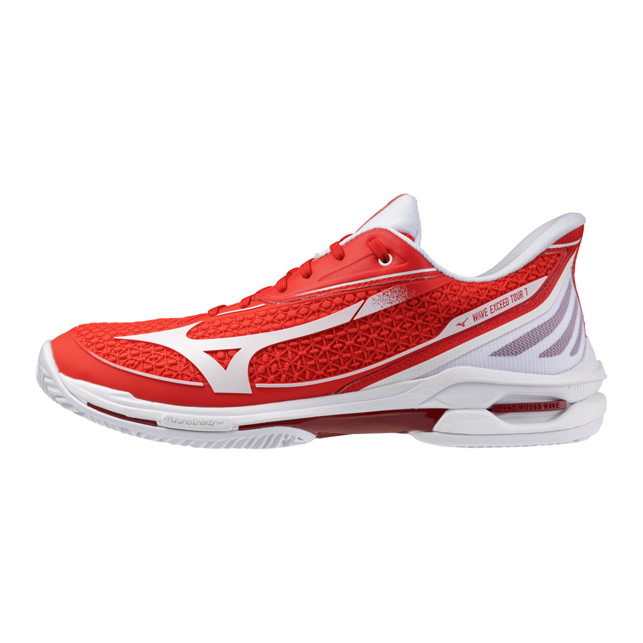 Mizuno WAVE EXCEED TOUR 7 CC Chaussures de tennis Fiery Rouge/Blanc/Sun-Dried Tomato Femme/Hommee Taille44