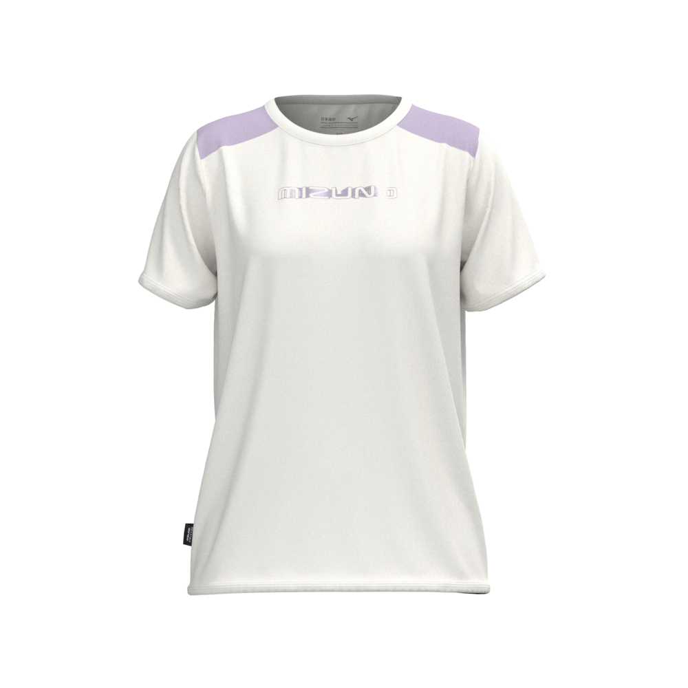 Athletics Mizuno T shirt Snow Orhid Petal Femme TailleXS