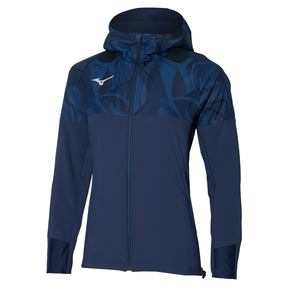 Mizuno PARIS ATHLETE HOODED JACKET Pageant Femme TailleL